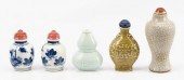 COLLECTION OF 5 CERAMIC SNUFF BOTTLESA 3885a8