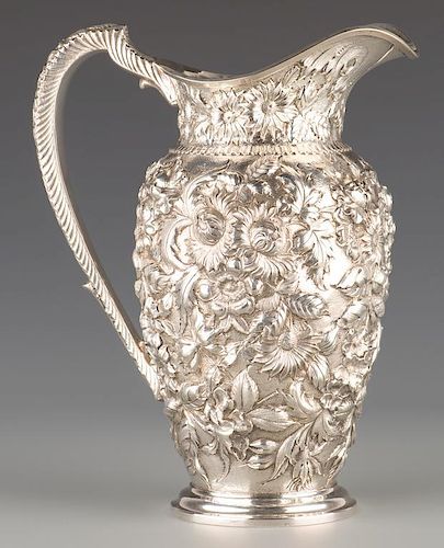 KIRK STERLING REPOUSSE WATER PITCHERS  388618