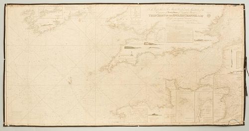 NAUTICAL MAP ENGLISH CHANNEL, R.H.