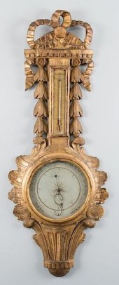 FRENCH CARVED GILTWOOD BAROMETER19th