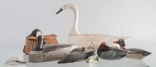 GROUP CARVED DECOYS CREEL 7 1st 3888e1