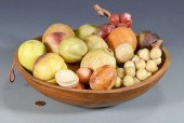 CARVED STONE FRUIT WITH BOWLGrouping