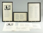 7 SIGNED POETRY BROADSIDES1st 4th 3889ba