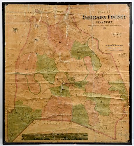 1871 FOSTER MAP OF DAVIDSON COUNTYLarge  388c3d