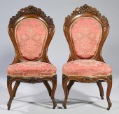 PAIR ROCOCO REVIVAL CHAIRS, ATTR. BELTERPair