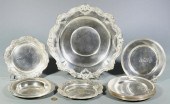 13 ASSORTED STERLING PLATES AND 389047