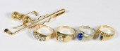 GENTS GOLD RINGS AND CUFFLINKS  3890ac