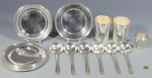 17 PCS STERLING SILVER CUPS  3890c1