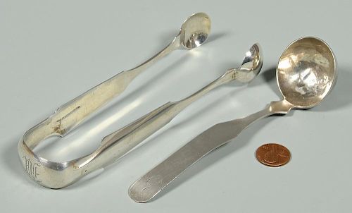 KY COIN SILVER TONGS AND COIN SILVER 3891ef