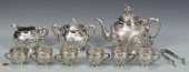 CHINESE EXPORT SILVER TEA SET, 10 PCSChinese