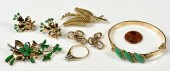 GROUP OF GOLD JEWELRY INCL 40 38928b