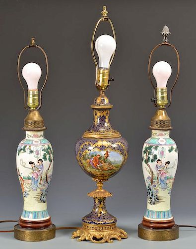 3 LAMPS, CHINESE AND FRENCHPair