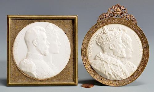 2 SEVRES PLAQUES OF ROYAL COUPLESTwo 38937f