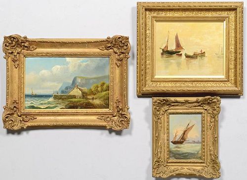 GROUPING OF 3 MARINE PAINTINGS1st 389a17