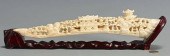 CHINESE CARVED IVORY TUSK, OPENWORK