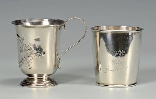 2 COIN SILVER CUPS NY AND BOSTON1st 389c05