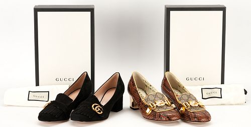 2 PRS OF GUCCI LOAFER STYLE GG 387608