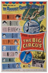 GROUP OF FIVE VINTAGE CIRCUS MOVIE POSTERS.Group