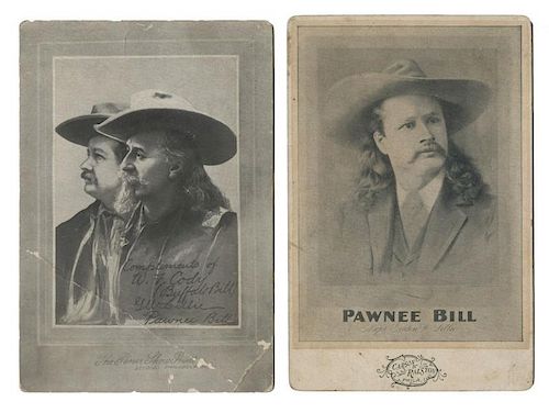 TWO CABINET CARD PHOTOS OF BUFFALO 3877d1