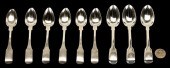 6 SAMUEL BELL COIN SILVER SPOONS PLUS