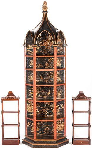 CHINESE LACQUERED PAGODA DISPLAY 3878f5