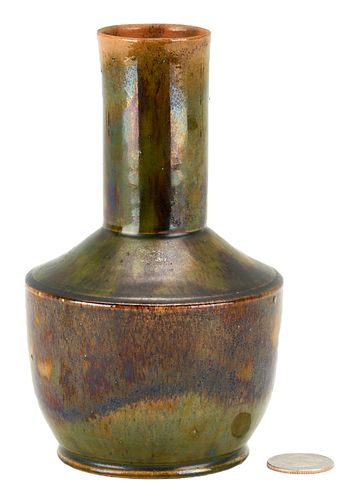 GEORGE OHR ART POTTERY BOTTLE FORM 387a75