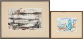 2 GEORGE CRESS ABSTRACT PAINTINGS  387ba6