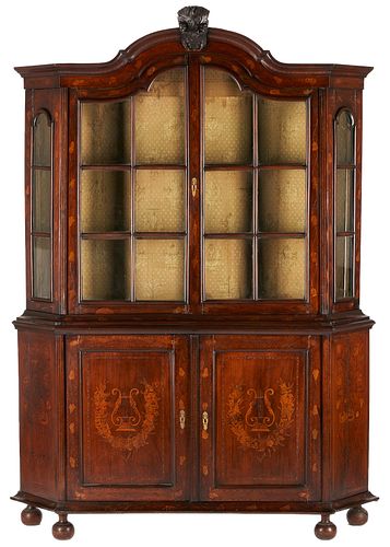 CONTINENTAL MARQUETRY BOOKCASE 387bd3