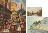 3 CONTINENTAL SCHOOL O C PAINTINGS  387ccc