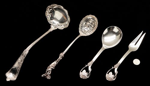4 STERLING SILVER SERVING PIECES  387d76