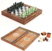2 INLAID WOODEN GAME BOXES1st item: