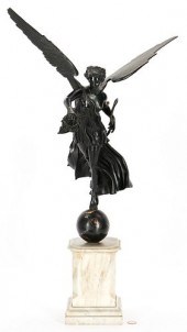 GRAND TOUR BRONZE STATUE WINGED VICTORY,