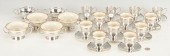 30 STERLING CUPS W PORCELAIN INSERTS  38817f