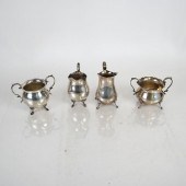 STERLING SILVER FOOTED CREAMERS (2)