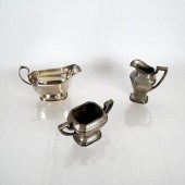 THREE PIECES STERLING SILVER HOLLOWWARESterling