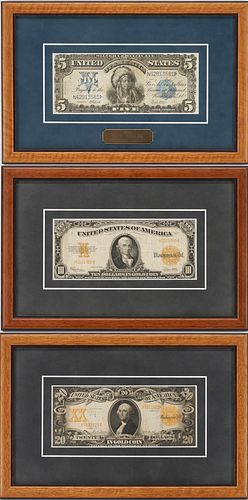 3 US SILVER OR GOLD CERTIFICATES  38837f