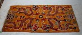 CHINESE RUG WITH FOO LION AND SNAKEChinese
