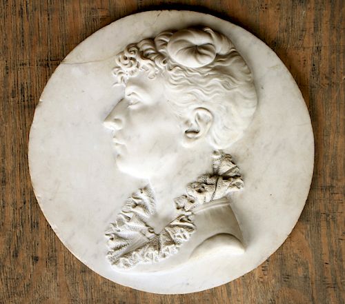 FRENCH CARVED MARBLE PLAQUE OF 38ad6e