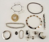 COLLECTION OF 14 PIECES OF SILVER JEWELRYA