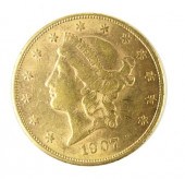 1907 S 20 LIBERTY GOLD PIECE DOUBLE 38b58e