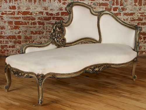 ITALIAN PAINTED CHAISE LOUNGE PAINTED 38bc5a