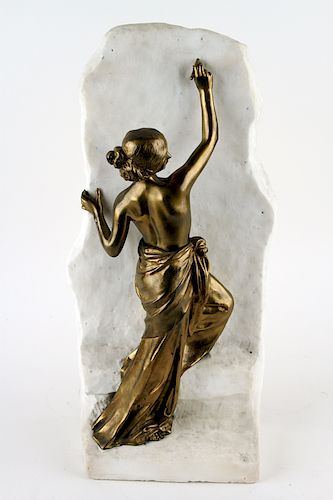 LATE 19TH C FRENCH BRONZE MARBLE 38bcfe