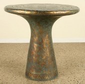 FRENCH ROUND RESIN OCCASIONAL TABLE