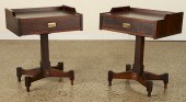 PAIR ITALIAN ROSEWOOD ONE DRAWER END
