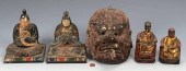 ASIAN CARVED PAINTED ITEMS 5 389d21