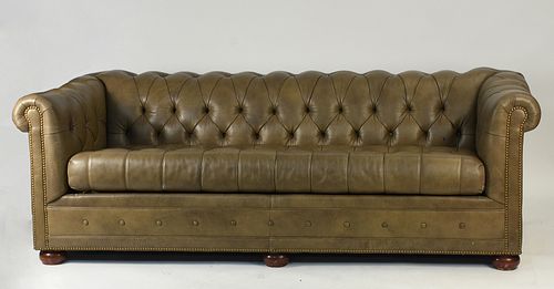 TUFTED LEATHER SLEEPER SOFA BY 389f9c