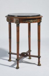 19TH C FRENCH EMPIRE MARBLE TOP 38a217