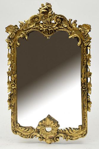 ORNATE CARVED AND GILT WALL MIRROROrnate 38a429