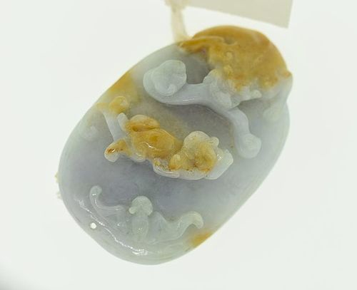 JADE PENDANTChinese carved two 38a4ff