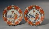 PAIR OF PRONK PLATES, LADY WITH PARASOL